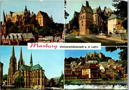 59005 - Deutschland - Marburg , an der Lahn , Mehrbildkarte - gelaufen 1984