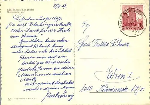 59010 - Niederösterreich - Neulengbach , Schloß Neu-Lengbach - gelaufen 1967