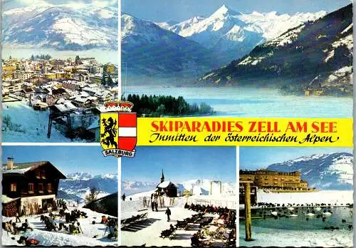 59012 - Salzburg - Zell am See , Ski , Mehrbildkarte , Winter - gelaufen 1966