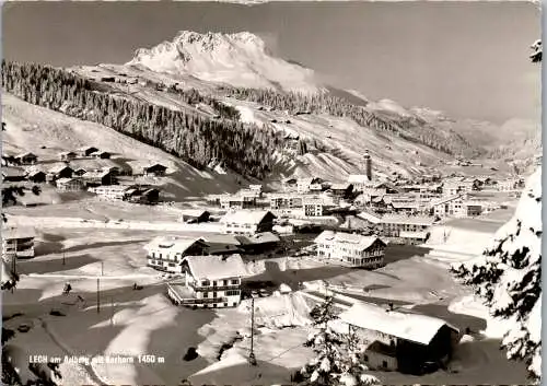 59014 - Vorarlberg - Lech , am Arlberg mit Karhorn , Panorama , Winter - gelaufen 1963