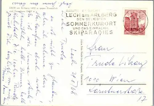 59015 - Vorarlberg - Lech , am Arlberg gegen Hasenfluh und Omeshorn - gelaufen 1968