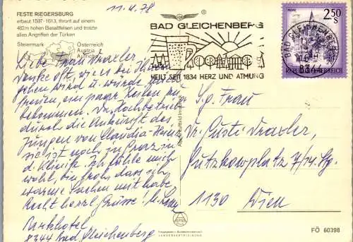 59046 - Steiermark - Riegersburg , Festung Riegersburg - gelaufen 1978
