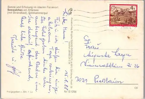 59052 - Oberösterreich - Seewalchen , am Attersee , Panorama - gelaufen 1988
