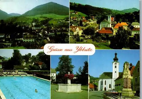 59053 - Niederösterreich - Ybbsitz , Schwimmbad , Mehrbildkarte - gelaufen