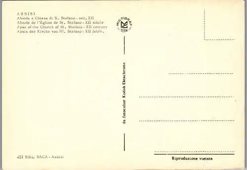 59065 - Italien - Assisi , Abside e Chiesa di S. Stefano - nicht gelaufen
