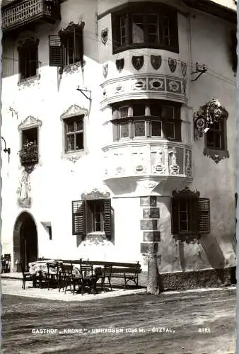 59077 - Tirol - Umhausen , Gasthof Krone , Ötztal - gelaufen 1961