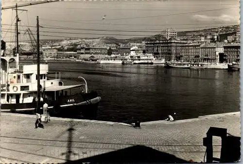 59095 - Kroatien - Rijeka , Ansicht , View , Schiff , Ship AHIL - gelaufen 1955