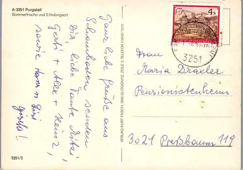 59112 - Niederösterreich - Purgstall , Panorama - gelaufen