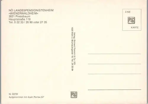 59115 - Niederösterreich - Pressbaum , Wienerwaldheim , Mehrbildkarte - nicht gelaufen