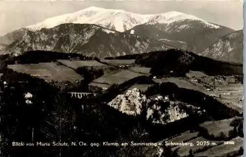 59116 - Niederösterreich - Maria Schutz , gegen Klamm am Semmering u. Schneeberg - gelaufen 1960