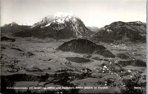 59165 - Steiermark - Aigen , im Ennstal , Panorama mit Grimming und Dachstein - gelaufen 1967