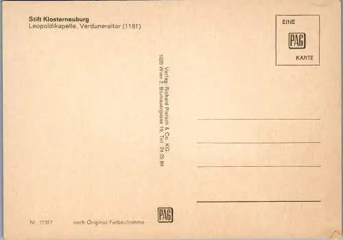 59168 - Kirchen - Klosterneuburg , Stift , Leopoldikapelle , Verduneraltar - nicht gelaufen