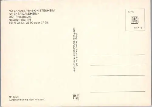 59186 - Niederösterreich - Pressbaum , Wienerwaldheim , Mehrbildkarte - nicht gelaufen