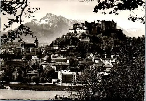 59198 - Salzburg - Salzburg , mit Nonnberg gegen den Untersberg - gelaufen 1963