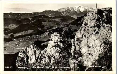 59215 - Niederösterreich - Hohe Wand , mit Schneeberg , Kanzelgrat , Große Kanzel - gelaufen 1951