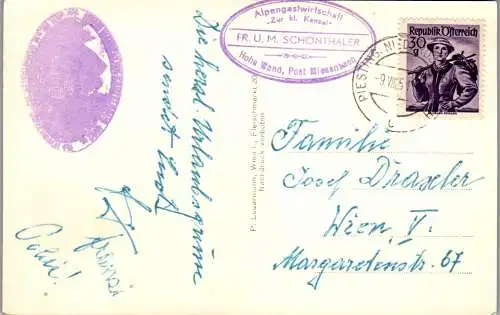 59215 - Niederösterreich - Hohe Wand , mit Schneeberg , Kanzelgrat , Große Kanzel - gelaufen 1951