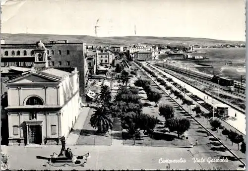 59234 - Italien - Civitavecchia , Viale Garibaldi - gelaufen 1956