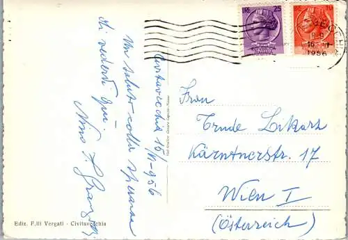 59234 - Italien - Civitavecchia , Viale Garibaldi - gelaufen 1956