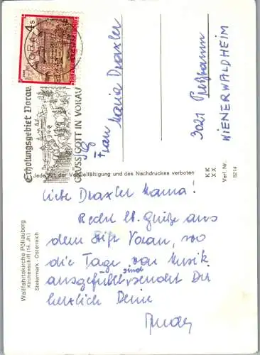 59240 - Kirchen - Pöllauberg , Wallfahrtskirche , Kirchenschiff , Steiermark - gelaufen