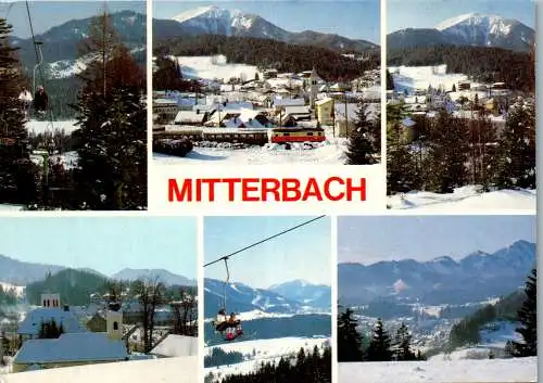 59243 - Niederösterreich - Mitterbach , am Erlaufsee , Sessellift , Winter , Gemeindealpe , Mehrbildkarte - 1992