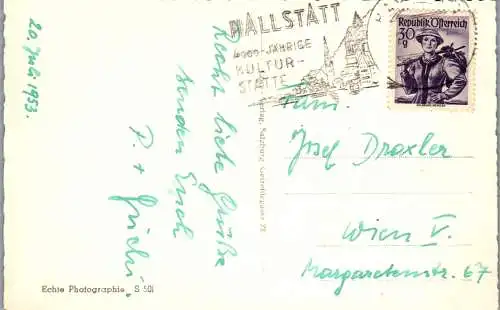 59245 - Oberösterreich - Hallstatt , Salzkammergut - gelaufen 1953
