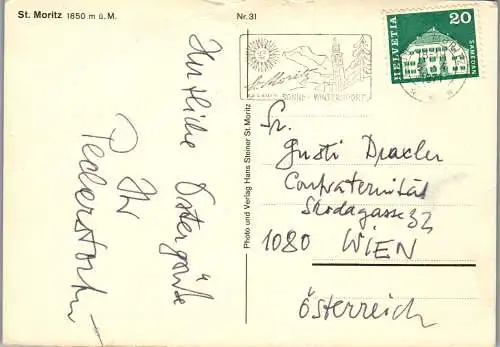 59251 - Schweiz - St. Moritz , Panorama - gelaufen 1971