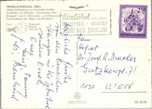 59258 - Tirol - Kitzbühel , Schizentrum Pengelstein , Skipisten , Pengelsteinhaus - gelaufen