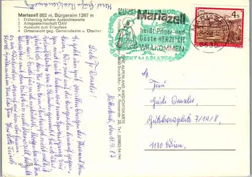59295 - Steiermark - Mariazell , Bürgeralm , Mehrbildkarte - gelaufen 1987