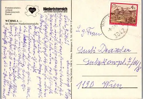 59299 - Niederösterreich - Würmla , Weinbau , Mehrbilkarte - gelaufen 1989