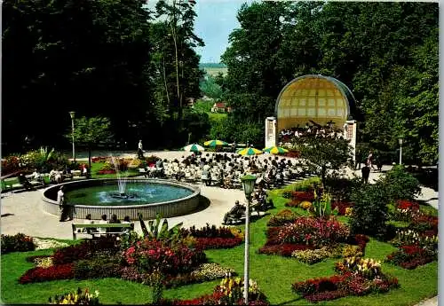 59309 - Oberösterreich - Bad Hall , Musikpavillon im Kurpark - gelaufen 1989