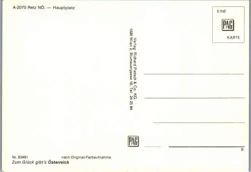 59354 - Niederösterreich - Retz , Hauptplatz - nicht gelaufen