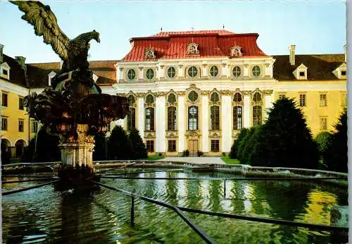 59357 - Oberösterreich - St. Florian , Stift , Adlerbrunnen mit Marmorsaal - nicht gelaufen