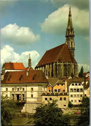 59360 - Oberösterreich - Steyr , Stadtpraffkirche mit Margarethenkapelle und Neutor - nicht gelaufen