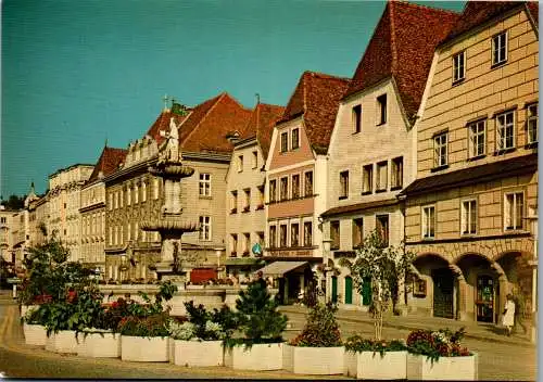 59361 - Oberösterreich - Steyr , Stadtplatz mit Leopoldi Brunnen - nicht gelaufen