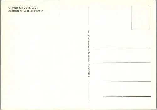 59361 - Oberösterreich - Steyr , Stadtplatz mit Leopoldi Brunnen - nicht gelaufen