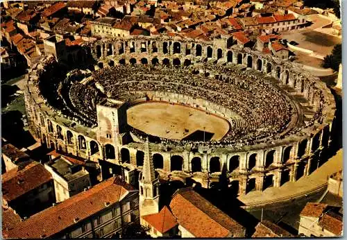 59433 - Frankreich - Arles , Les Arenes par avion un jour de corrida - gelaufen 1981