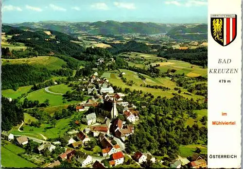 59446 - Oberösterreich - Bad Kreuzen , im Mühlviertel , Panorama - gelaufen 1971