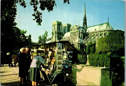 59450 - Frankreich - Paris , Les Bouquinistes devant , Notre Dame - gelaufen 1974