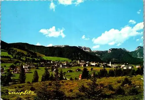 59451 - Steiermark - Tauplitz , Blick gegen Tauplitzalm , l. beschädigt - gelaufen