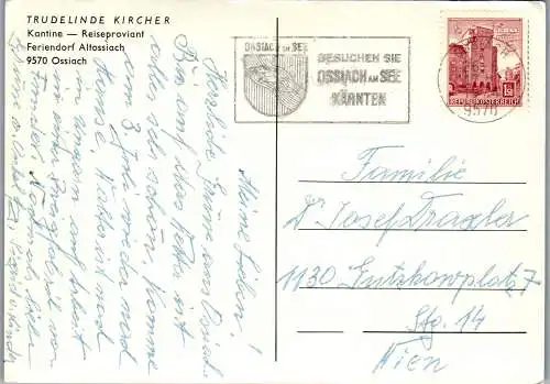 59454 - Kärnten - Ossiach , Restaurant Kircher , Feriendorf Altossiach - gelaufen 1974