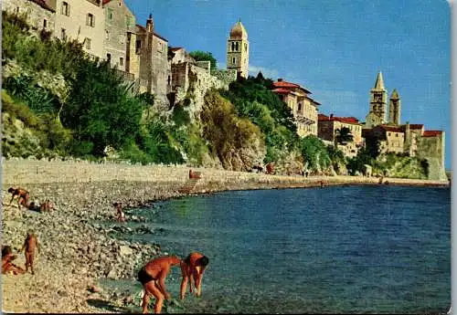 59476 - Kroatien - Rab , Strand , Beach , Panorama - gelaufen 1961