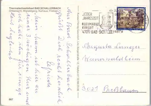 59480 - Oberösterreich - Bad Schallerbach , Mehrbildkarte - gelaufen