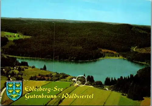 59483 - Niederösterreich - Gutenbrunn , Edlesberg See , Pension Seewolf , Waldviertel - gelaufen 1991