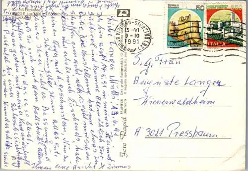 59487 - Italien - Kiens , Schloß Ehrenburg , Barocksaal , l. beschädigt - gelaufen 1991
