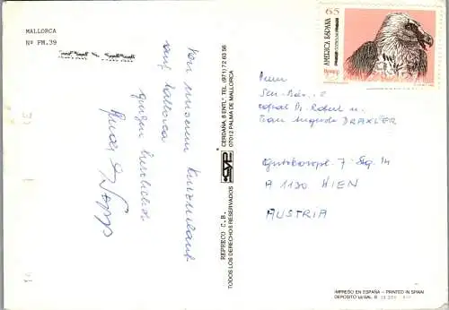 59489 - Spanien - Mallorca , Landkarte , Mehrbildkarte - gelaufen