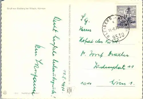 59497 - Kärnten - Bleiberg , bei Villach , Mehrbildkarte - gelaufen 1972