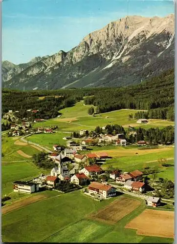 59500 - Tirol - Obsteig , Feriendorf , gegen Wankspitze , Miemingerplateau , Panorama - gelaufen 1974