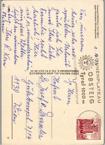 59500 - Tirol - Obsteig , Feriendorf , gegen Wankspitze , Miemingerplateau , Panorama - gelaufen 1974