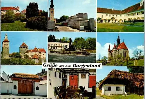 59502 - Burgenland - Gruß aus , Bernstein , Schlaining , Pinkafeld , Ollersdorf , Oberschützen , Jormannsdorf - 1974