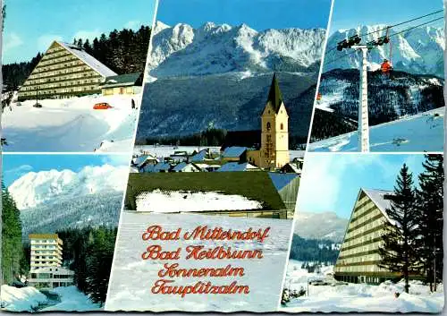 59503 - Steiermark - Bad Mitterndorf , Bad Heilbrunn , Sonnenalm , Tauplitzalm , Mehrbildkarte , Winter - 1981